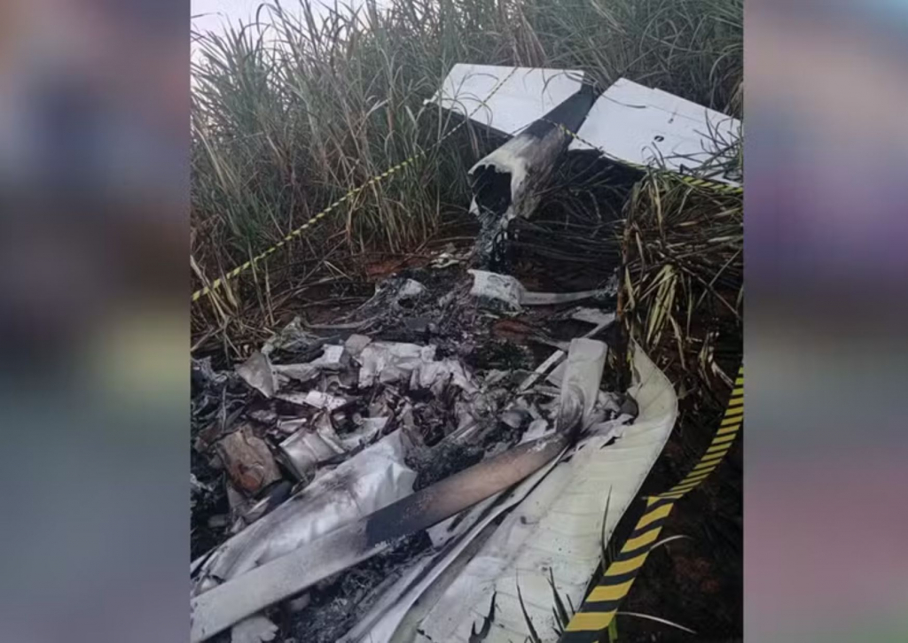 Avião monomotor cai no interior de São Paulo e piloto é encontrado carbonizado