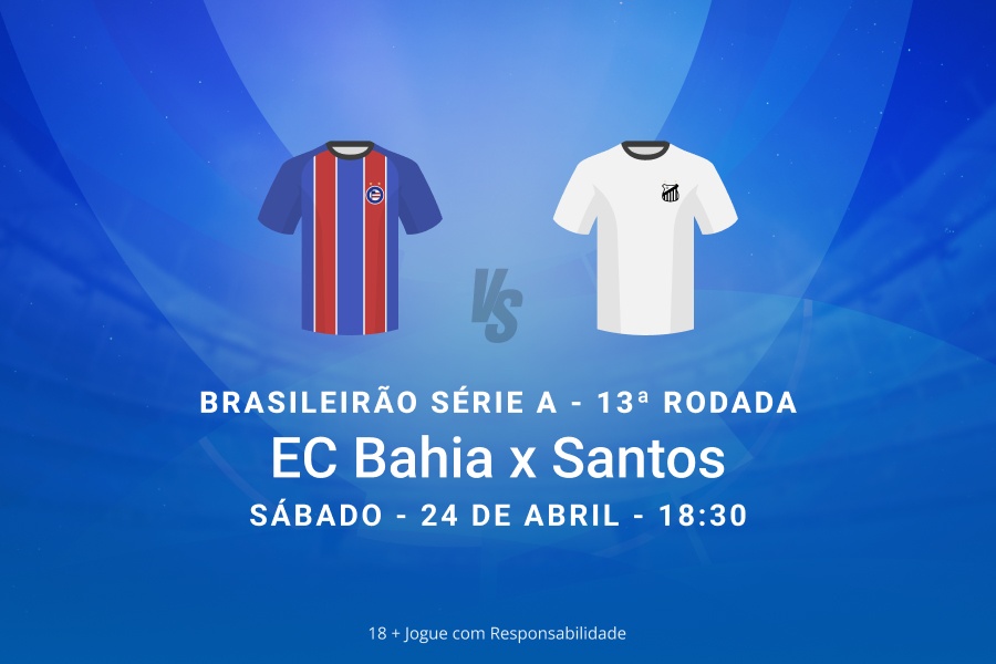 Palpites Bahia x Santos: Odds do Brasileirão Série A – 25.04.26