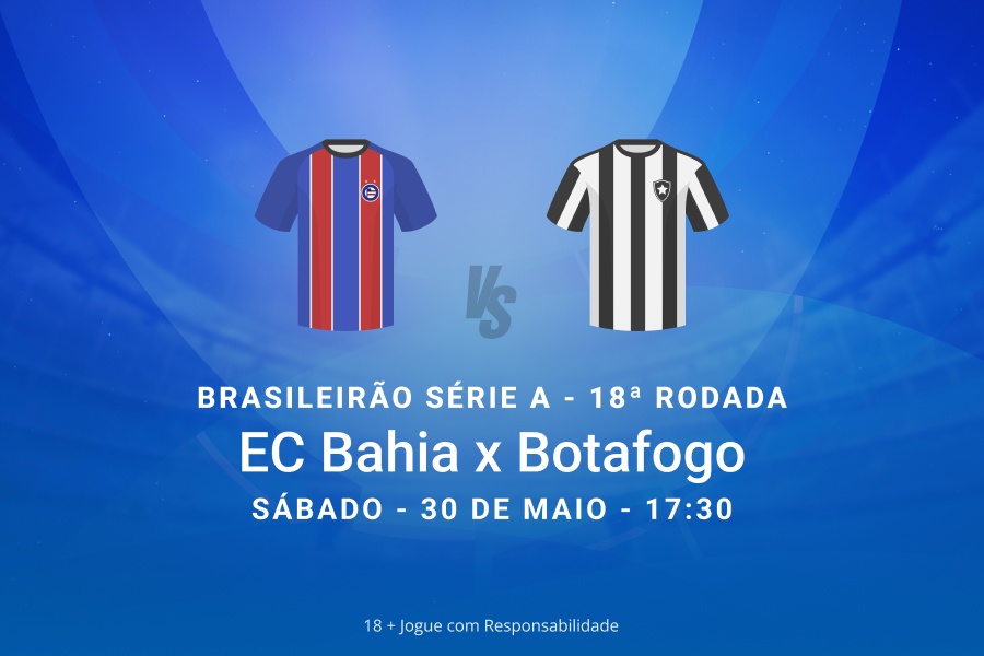 Palpites Bahia x Botafogo: Odds do Brasileirão Série A – 30.05.26