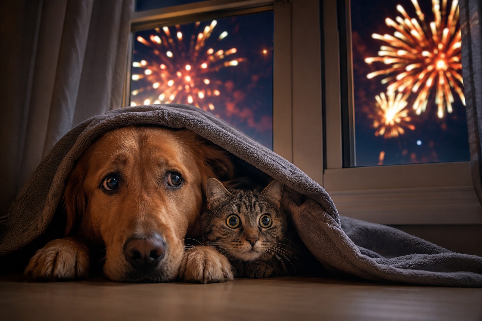 São João e Copa: cuidados com cães e gatos durante os fogos
